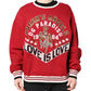 Dolce & Gabbana Red Sequin Knit Pullover Sweatshirt Sweater