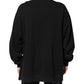 Dolce & Gabbana Black Cotton Logo Print Men Pullover Sweater