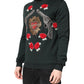 Dolce & Gabbana Black Sequined Embellished Pullover Sweater