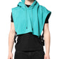 Dolce & Gabbana Green Cotton Hooded Men Sportswear Vest Sweater