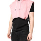 Dolce & Gabbana Pink Cotton Hooded Men Sportswear Vest Sweater