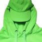 Dolce & Gabbana Green Polyester Hooded Sportswear Vest Sweater