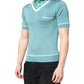 Dolce & Gabbana Green Printed Collared Short Sleeve T-shirt