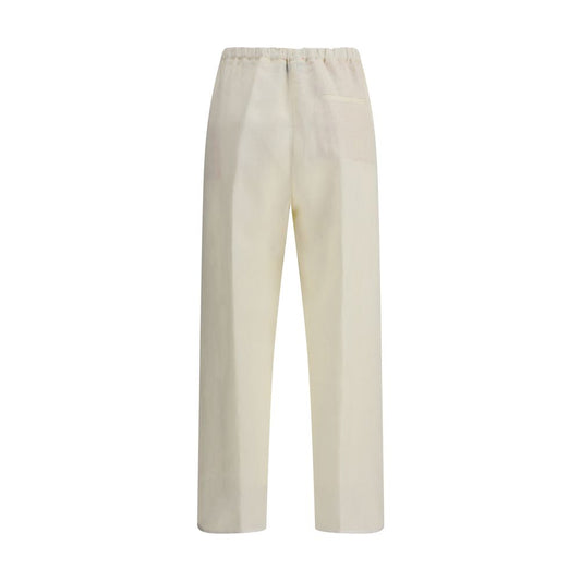 Embroidered linen Pants