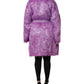 Dolce & Gabbana Purple Button Embellished Trench Coat Jacket