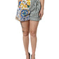 Dolce & Gabbana Multicolor Majolica Print High Waist Shorts