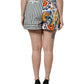 Dolce & Gabbana Multicolor Majolica Print High Waist Shorts