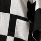 Dolce & Gabbana White Black Patchwork Jacquard Blazer Jacket