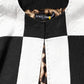 Dolce & Gabbana White Black Patchwork Jacquard Blazer Jacket