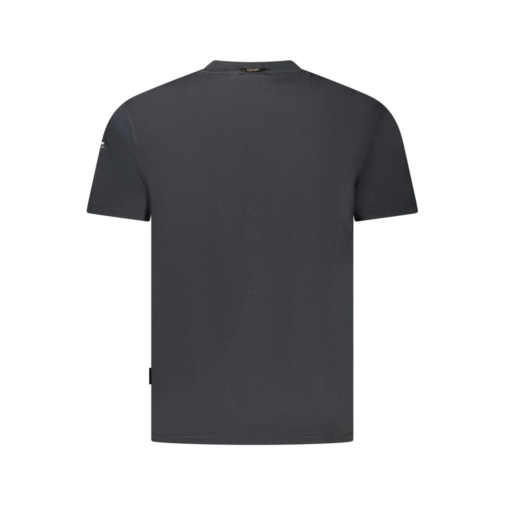 Black Cotton Men T-Shirt