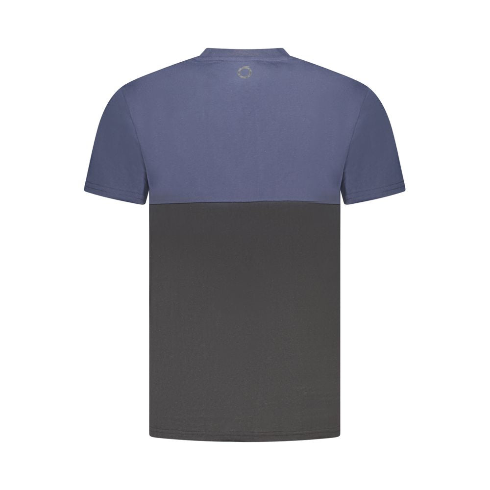 Blue Cotton Men T-Shirt