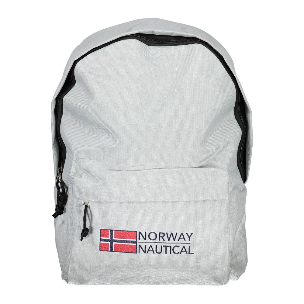Gray Polyester Mens Backpack
