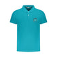 Light Blue Cotton Men Polo Shirt