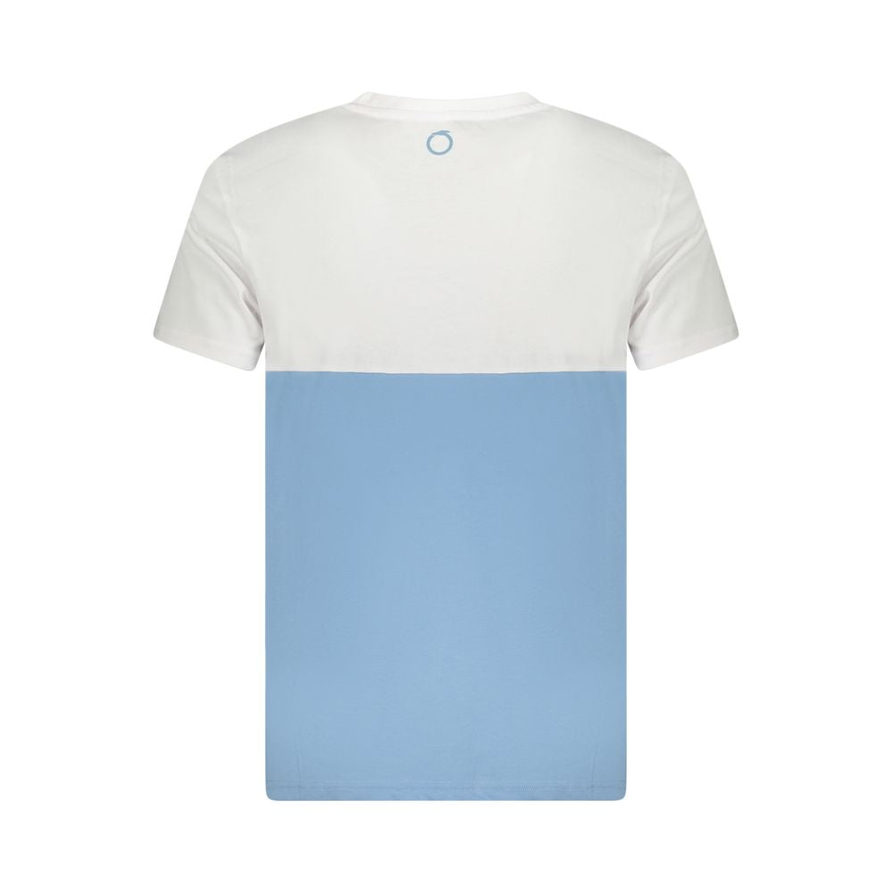 Light Blue Cotton Men T-Shirt