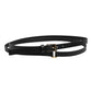 Dolce & Gabbana Black Classic Gold Metal Logo Buckle Belt