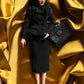 Dolce & Gabbana Black Dress Ceramic Porcelain Fashion Leather Sicily Dolls