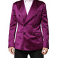 Dolce & Gabbana Purple Double Breasted Men Suit Coat Blazer
