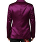 Dolce & Gabbana Purple Double Breasted Men Suit Coat Blazer