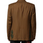 Dolce & Gabbana Brown MARTINI Single Breasted Coat Blazer