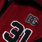 Dolce & Gabbana Red Black Cotton Logo FullZip Bomber Jacket