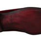 Mocassini da uomo in velluto bordeaux con paillettes
