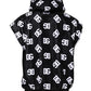 Black DG Cotton Hooded Sleeveless Sweater