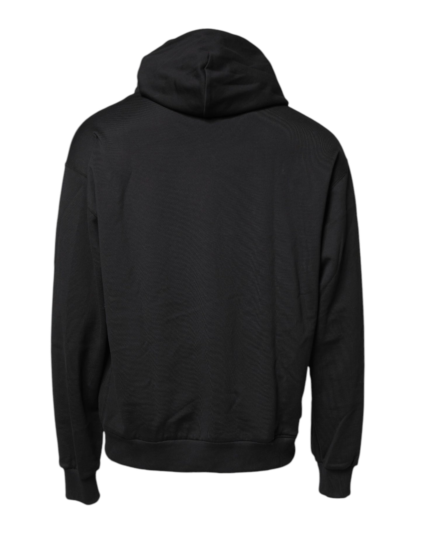 Dolce & Gabbana Black Embroidery Hooded Sweatshirt Sweater