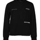 Dolce & Gabbana Black Cotton Logo Knitted Pullover Sweater