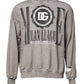 Dolce & Gabbana Gray Logo Print Crew Neck Pullover Sweater