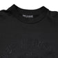 Dolce & Gabbana Black Embroidered Crew Neck Pullover Sweater