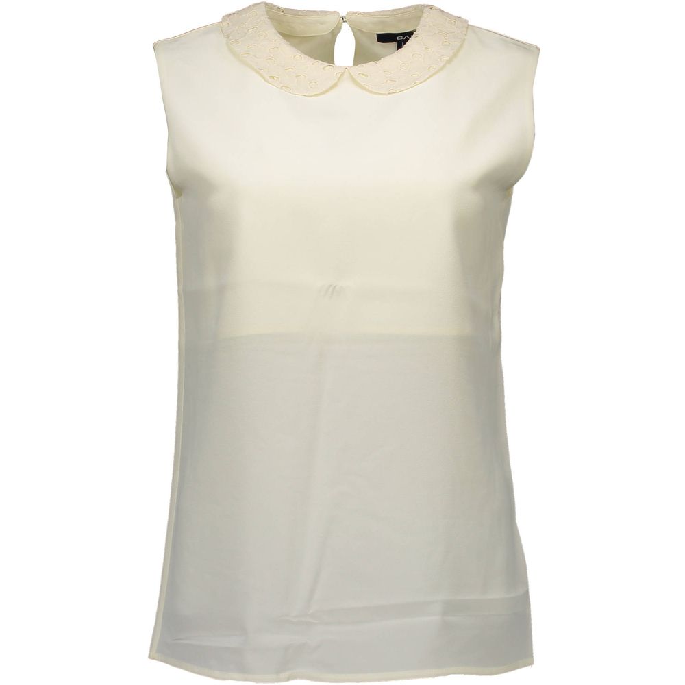 White Silk Women Top