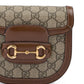 GG Beige Monogram Horsebit 1955 Belt Bag