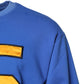 Dolce & Gabbana Blue Printed Cotton Cropped Crew Neck T-shirt
