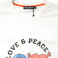 Dolce & Gabbana White LOVE & PEACE Print Crew Neck T-shirt