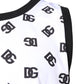 Dolce & Gabbana White Polyester Sleeveless DG Logo T-shirt