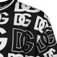Dolce & Gabbana Black White Silk Knit DG Print T-shirt