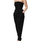 Dolce & Gabbana Black Wool Strapless Romper Jumpsuit Dress
