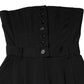 Dolce & Gabbana Black Wool Strapless Romper Jumpsuit Dress