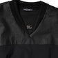 Dolce & Gabbana Black Cotton Short Sleeves V-neck T-shirt