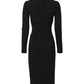 Dolce & Gabbana Black Long Sleeves Bodycon Sheath Midi Dress