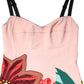 Dolce & Gabbana Pink Floral Print Spaghetti Strap Mini Dress