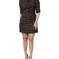 Dolce & Gabbana Brown Tweed Short Sleeves A-line Mini Dress