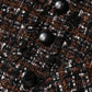 Dolce & Gabbana Brown Tweed Short Sleeves A-line Mini Dress