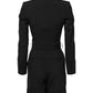 Dolce & Gabbana Black Wool Jumpsuit Dress Women Coat Jacket