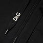 Dolce & Gabbana Black Cotton Hooded Full Zip Sweatshirt Sweater