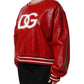 Dolce & Gabbana Red Wool DGLogo Embroidery Pullover Sweater