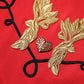 Dolce & Gabbana Red Cotton Queen Sequined Pullover Sweater