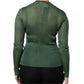 Dolce & Gabbana Green Polyester Long Sleeves Cardigan Sweater