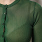 Dolce & Gabbana Green Polyester Long Sleeves Cardigan Sweater