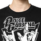 Dolce & Gabbana Black Cotton Printed Short Sleeves T-shirt